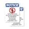 Signmission Detention Pond No Sign With Symbol, 7 in W x Rectangle, Vinyl Decal OS-2PACK-NS-D-710-V-10980 - alternate 1